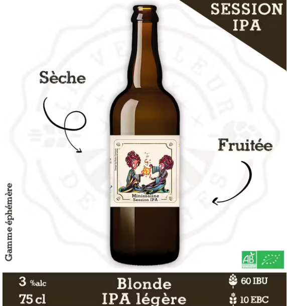 Le Veilleur de bières - Minissaline Session IPA - 3.5% - 75 cl